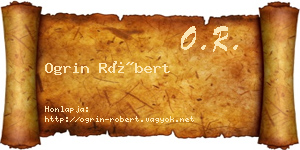 Ogrin Róbert névjegykártya